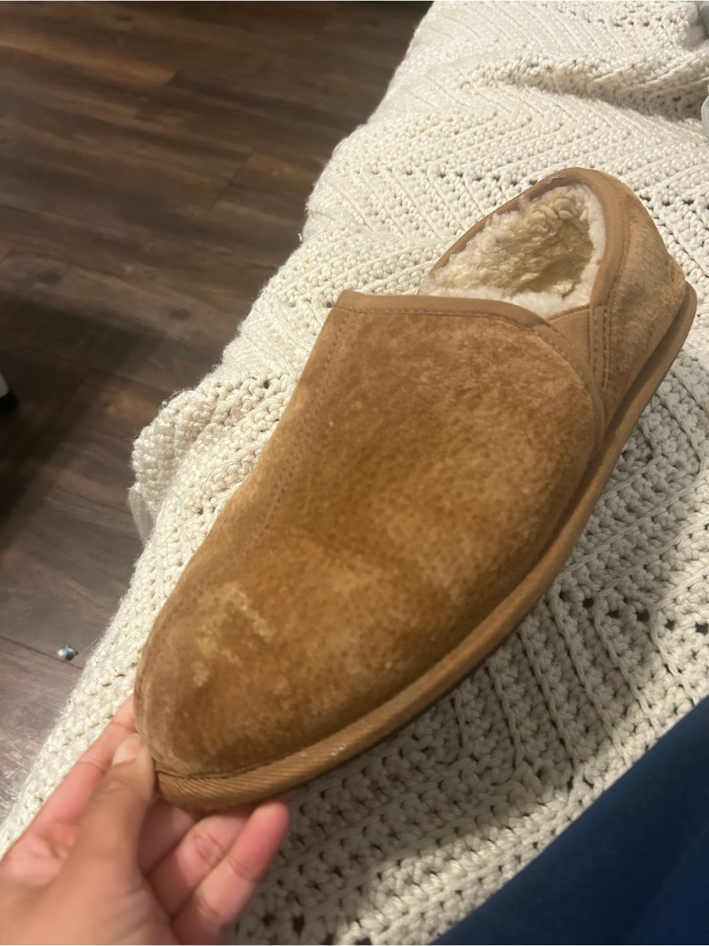 UGG Men's Suede Slip-On Loafer in Chestnut Brown